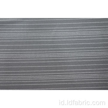 Nylon Metallic Spandex Putih Stripe Mesh Fabric